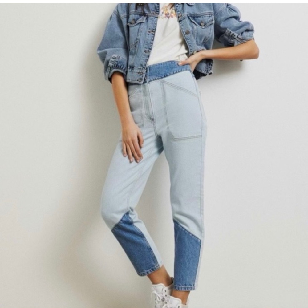 NWOT ba&sh Apolo two tone jeans